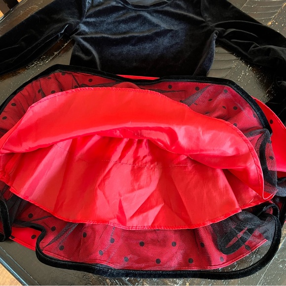 Bonnie Jean Christmas Holiday Dress Red Black Drop Waist Girls Dress Size 5 - Picture 6 of 6